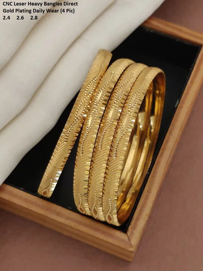 CNC Laser Micro Gold Plating Patla Bangles Catalog
